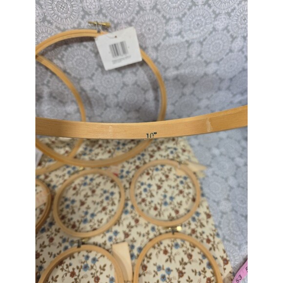18- Embroidery Hoops Bulk Lot‎ Wood Craft Art Supplies 4 5 10 in. Knit Cross - Picture 4 of 4